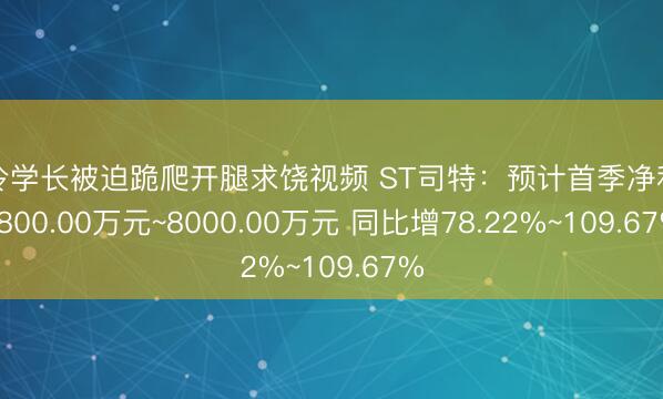 清冷学长被迫跪爬开腿求饶视频 ST司特：预计首季净利润6800.00万元~8000.00万元 同比增78.22%~109.67%