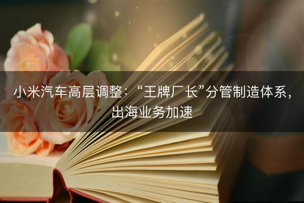 小米汽车高层调整：“王牌厂长”分管制造体系，出海业务加速