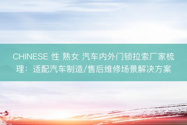 CHINESE 性 熟女 汽车内外门锁拉索厂家梳理：适配汽车制造/售后维修场景解决方案