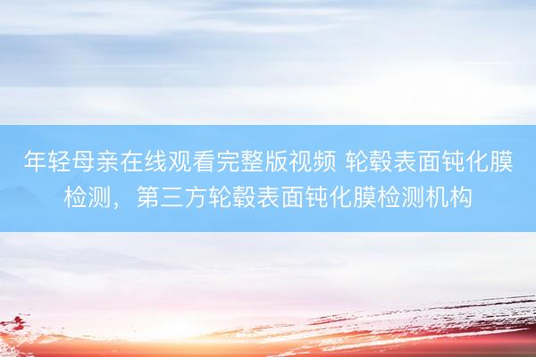 年轻母亲在线观看完整版视频 轮毂表面钝化膜检测，第三方轮毂表面钝化膜检测机构