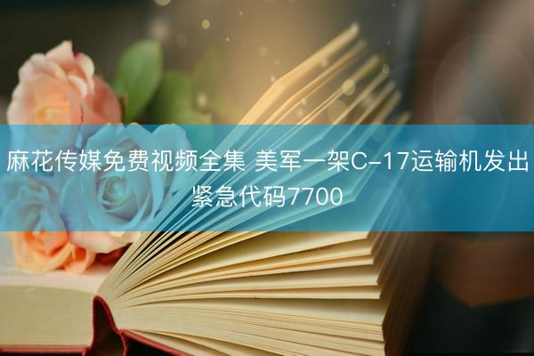 麻花传媒免费视频全集 美军一架C-17运输机发出紧急代码7700