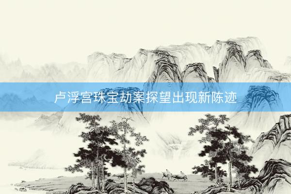 卢浮宫珠宝劫案探望出现新陈迹