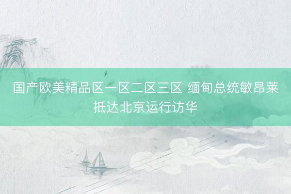 国产欧美精品区一区二区三区 缅甸总统敏昂莱抵达北京运行访华