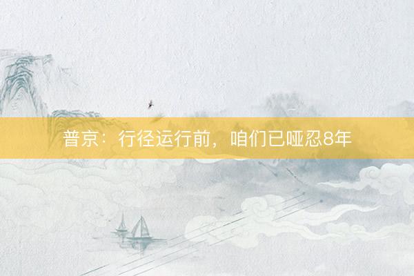 普京：行径运行前，咱们已哑忍8年